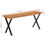 Banco con borde natural madera de acacia maciza 105 cm de vidaXL, Bancos - Ref: Foro24-372757, Precio: 93,99 €, Descuento: %