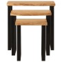 Set aus 3 stapelbaren Tischen mit natürlicher Kante aus massivem Akazienholz. von vidaXL, Seitentische - Ref: Foro24-372760, ...