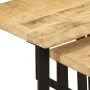 Set de 3 mesas apilables con borde natural madera maciza mango by vidaXL, Side tables - Ref: Foro24-372762, Price: 116,43 €, ...