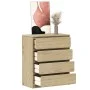 Kommode SAUDA aus massiver Kiefer in Eichenfarbe 76,5x39x91 cm von vidaXL, Schubladen - Ref: Foro24-377595, Preis: 150,84 €, ...