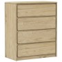 Cajonera SAUDA madera maciza de pino color roble 76,5x39x91 cm by vidaXL, Drawers - Ref: Foro24-377595, Price: 145,54 €, Disc...