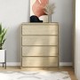 Cajonera SAUDA madera maciza de pino color roble 76,5x39x91 cm by vidaXL, Drawers - Ref: Foro24-377595, Price: 145,54 €, Disc...