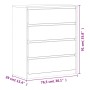Cajonera SAUDA madera maciza de pino color roble 76,5x39x91 cm by vidaXL, Drawers - Ref: Foro24-377595, Price: 145,54 €, Disc...