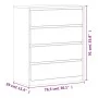 Kommode SAUDA aus massiver Kiefer in Eichenfarbe 76,5x39x91 cm von vidaXL, Schubladen - Ref: Foro24-377595, Preis: 150,84 €, ...