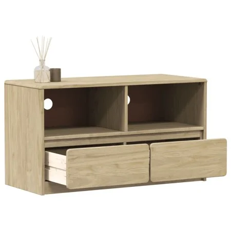 TV-Möbel SAUDA aus massiver Kiefer in Eichenfarbe, 99x43x55 cm. von vidaXL, TV-Möbel - Ref: Foro24-377597, Preis: 118,23 €, R...