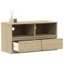 Mueble de TV SAUDA madera maciza pino color roble 99x43x55 cm by vidaXL, TV Furniture - Ref: Foro24-377597, Price: 118,23 €, ...