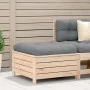 Taburete de jardín con cojín madera maciza de pino de vidaXL, Sofás modulares de exterior - Ref: Foro24-844926, Precio: 73,77...