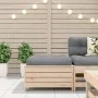 Gartenhocker mit massivem Kiefernholz und Kissen von vidaXL, Modulare Sofas für den Außenbereich - Ref: Foro24-844926, Preis:...