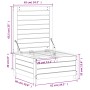 Gartenhocker mit massivem Kiefernholz und Kissen von vidaXL, Modulare Sofas für den Außenbereich - Ref: Foro24-844926, Preis:...