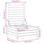 Gartenhocker mit massivem Kiefernholz und Kissen von vidaXL, Modulare Sofas für den Außenbereich - Ref: Foro24-844926, Preis:...