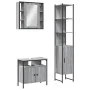 Set de muebles de baño 3 pzas madera contrachapada gris sonoma de vidaXL, Muebles de baño - Ref: Foro24-3214738, Precio: 198,...