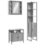 Set de muebles de baño 3 pzas madera contrachapada gris sonoma by vidaXL, Bathroom furniture - Ref: Foro24-3214738, Price: 20...