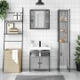 Set de muebles de baño 3 pzas madera contrachapada gris sonoma by vidaXL, Bathroom furniture - Ref: Foro24-3214738, Price: 20...