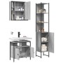 Set de muebles de baño 3 pzas madera contrachapada gris sonoma by vidaXL, Bathroom furniture - Ref: Foro24-3214738, Price: 20...