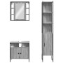 Set de muebles de baño 3 pzas madera contrachapada gris sonoma by vidaXL, Bathroom furniture - Ref: Foro24-3214738, Price: 20...