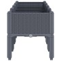 Jardinera con patas PP azul gris 160x40x42 cm by vidaXL, Pots and planters - Ref: Foro24-367901, Price: 104,05 €, Discount: %