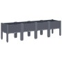 Jardinera con patas PP azul gris 160x40x42 cm by vidaXL, Pots and planters - Ref: Foro24-367901, Price: 104,05 €, Discount: %