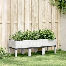 Blumenkasten mit weißen PP-Beinen 120x40x42 cm von vidaXL, Töpfe und Pflanzgefäße - Ref: Foro24-367899, Preis: 64,05 €, Rabat...
