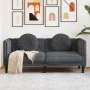 Zweiplätziges Sofa mit dunkelgrauen Samtkissen. von vidaXL, Sofas - Ref: Foro24-372633, Preis: 195,21 €, Rabatt: %