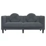 Sofá con cojines 2 plazas terciopelo gris oscuro de vidaXL, Sofás - Ref: Foro24-372633, Precio: 196,08 €, Descuento: %