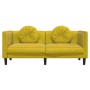 Sofá con cojines 2 plazas terciopelo amarillo de vidaXL, Sofás - Ref: Foro24-372638, Precio: 243,08 €, Descuento: %