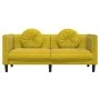 Zweisitzer-Sofa mit gelben Samtkissen. von vidaXL, Sofas - Ref: Foro24-372638, Preis: 239,45 €, Rabatt: %