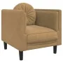 Sessel mit braunem Wildlederimitat-Kissen. von vidaXL, Sofas - Ref: Foro24-372631, Preis: 176,84 €, Rabatt: %