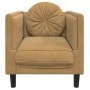 Sessel mit braunem Wildlederimitat-Kissen. von vidaXL, Sofas - Ref: Foro24-372631, Preis: 176,84 €, Rabatt: %