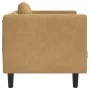 Sillón con cojín de cuero sintético de ante marrón de vidaXL, Sofás - Ref: Foro24-372631, Precio: 176,84 €, Descuento: %
