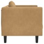 Sillón con cojín de cuero sintético de ante marrón by vidaXL, Sofas - Ref: Foro24-372631, Price: 176,84 €, Discount: %