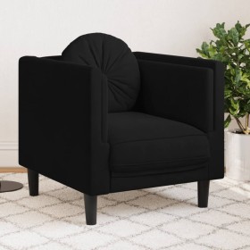 Sessel mit schwarzem Samtkissen von vidaXL, Sofas - Ref: Foro24-372627, Preis: 201,07 €, Rabatt: %