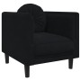 Sillón con cojín terciopelo negro by vidaXL, Sofas - Ref: Foro24-372627, Price: 201,07 €, Discount: %