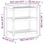 Mesa de plantación con estantes madera Douglas 82,5x45x86,5 cm by vidaXL, Pot stands - Ref: Foro24-832435, Price: 104,76 €, D...