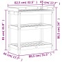 Mesa de plantación con estantes madera Douglas 82,5x45x86,5 cm by vidaXL, Pot stands - Ref: Foro24-832435, Price: 109,35 €, D...