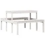 Picknicktisch aus massivem weißem Kiefernholz 110x134x75 cm von vidaXL, Gartentische - Ref: Foro24-832558, Preis: 102,23 €, R...