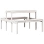 Picknicktisch aus massivem weißem Kiefernholz 110x134x75 cm von vidaXL, Gartentische - Ref: Foro24-832558, Preis: 103,19 €, R...