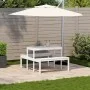 Picknicktisch aus massivem weißem Kiefernholz 110x134x75 cm von vidaXL, Gartentische - Ref: Foro24-832558, Preis: 102,23 €, R...