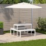 Picknicktisch aus massivem weißem Kiefernholz 110x134x75 cm von vidaXL, Gartentische - Ref: Foro24-832558, Preis: 103,19 €, R...