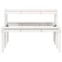 Mesa de pícnic madera maciza de pino blanco 110x134x75 cm by vidaXL, Garden tables - Ref: Foro24-832558, Price: 102,23 €, Dis...