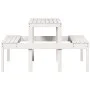 Picknicktisch aus massivem weißem Kiefernholz 110x134x75 cm von vidaXL, Gartentische - Ref: Foro24-832558, Preis: 102,23 €, R...