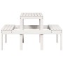 Picknicktisch aus massivem weißem Kiefernholz 110x134x75 cm von vidaXL, Gartentische - Ref: Foro24-832558, Preis: 103,19 €, R...
