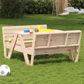 Mesa de pícnic para niños madera maciza de pino 88x122x58 cm by vidaXL, Garden tables - Ref: Foro24-832601, Price: 125,46 €, ...