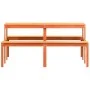 Massiver Kiefernholz-Picknicktisch in brauner Wachsoberfläche, 160x134x75 cm. von vidaXL, Gartentische - Ref: Foro24-844648, ...