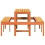 Mesa de pícnic madera maciza de pino marrón cera 160x134x75 cm by vidaXL, Garden tables - Ref: Foro24-844648, Price: 163,30 €...