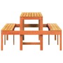Mesa de pícnic madera maciza de pino marrón cera 160x134x75 cm by vidaXL, Garden tables - Ref: Foro24-844648, Price: 163,30 €...