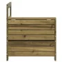 Sofá de jardín con reposabrazo mesa auxiliar madera impregnada by vidaXL, Modular outdoor sofas - Ref: Foro24-844882, Price: ...