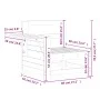 Sofá de jardín con reposabrazo mesa auxiliar madera impregnada by vidaXL, Modular outdoor sofas - Ref: Foro24-844882, Price: ...