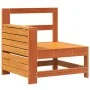 Sofá de jardín con reposabrazo mesa auxiliar madera pino marrón by vidaXL, Modular outdoor sofas - Ref: Foro24-844880, Price:...