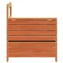 Sofá de jardín con reposabrazo mesa auxiliar madera pino marrón by vidaXL, Modular outdoor sofas - Ref: Foro24-844880, Price:...