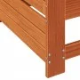 Sofá de jardín con reposabrazo mesa auxiliar madera pino marrón by vidaXL, Modular outdoor sofas - Ref: Foro24-844880, Price:...